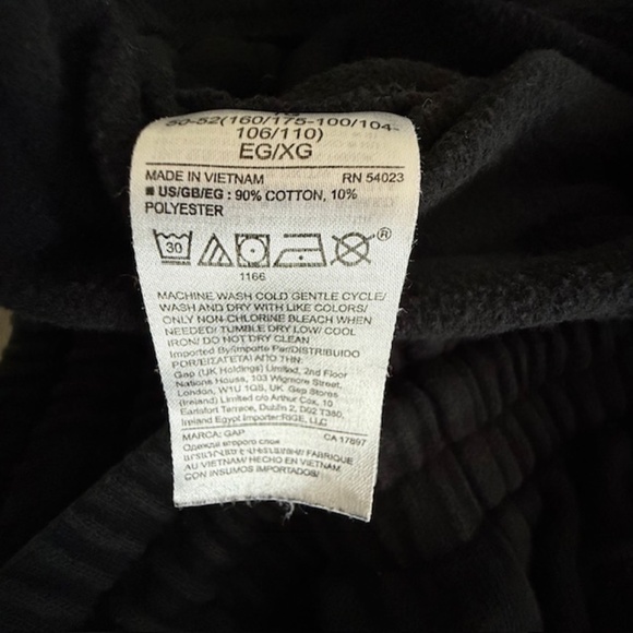 Gap Women Jogger Sweat Pants Black Drawstring Cotton 24" Inseam XL - Picture 8 of 9